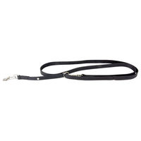 Produktbild von Verstellbare Leder-Führleine Weinheim Schwarz 210 cm x 12 mm