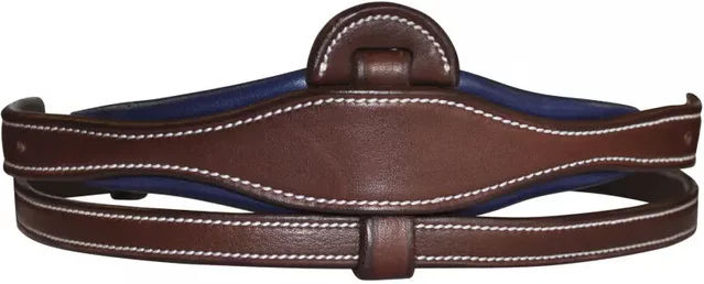 Produktbild von Verstellbare Reithalfterholme Flags&Cup aus Leder in Braun für Vollblut