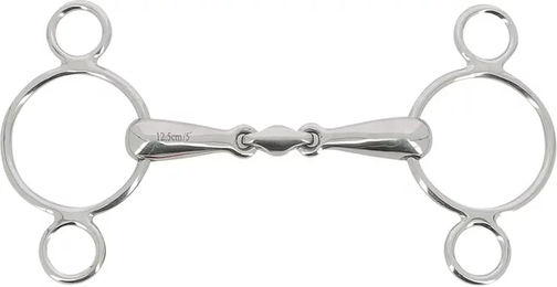 Produktbild von Verstellbares 3-Ring-Pferdegebiss Feeling Anatomic aus Edelstahl in Silber
