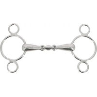 Produktbild von Verstellbares 3-Ring-Pferdegebiss Feeling Anatomic aus Edelstahl in Silber