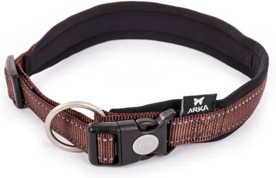 Produktbild von Verstellbares Hundehalsband ARKA aus Nylon in Braun Größe M