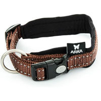 Produktbild von Verstellbares Hundehalsband ARKA aus Nylon in Braun Größe S für kleine Hunde