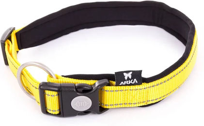 Produktbild von Verstellbares Hundehalsband ARKA aus Nylon in Gelb Größe M