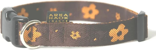 Produktbild von Verstellbares Hundehalsband ARKA Haok aus Nylon in Braun oder Bunt 40/64 cm
