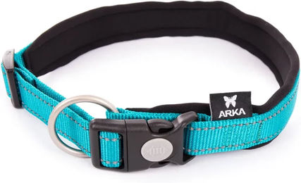 Produktbild von Verstellbares Hundehalsband Arka Haok aus Nylon in Größe M Blau Türkis