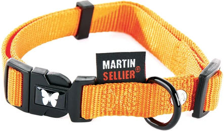 Verstellbares Hundehalsband aus Nylon von Martin Sellier in Orange 25-45/65 cm – Bild 1 von 2