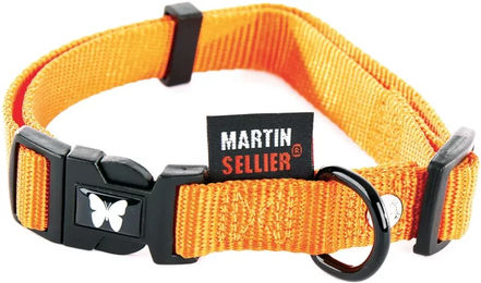 Produktbild von Verstellbares Hundehalsband aus Nylon von Martin Sellier in Orange für Riesenrassen Größe S