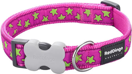 Produktbild von Verstellbares Hundehalsband Red Dingo aus Nylon in Rosa für erwachsene Hunde