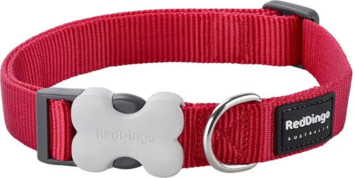Produktbild von Verstellbares Hundehalsband Red Dingo aus Nylon in Rot für erwachsene Hunde