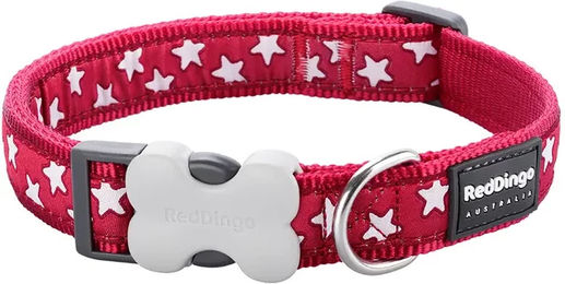 Verstellbares Hundehalsband Red Dingo aus Nylon in Rot für erwachsene Hunde – Bild 1 von 1