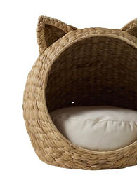 Vertbaudet Katzenbett aus Bananenblatt und Wasserhyazinthe in Beige – Bild 1 von 5