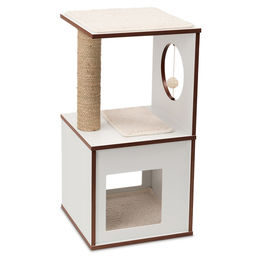 Produktbild von Vesper Kratzsäule aus Holz in Weiß klein