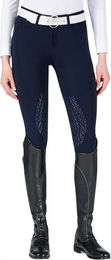 Produktbild von Vestrum Lazise Reithose Damen Mid Grip Blau Baumwolle