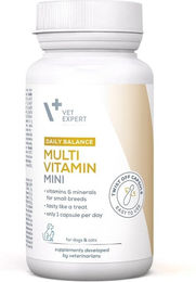 Produktbild von Vet Expert Daily Balance Mini Multivitamin und Mineralien Nahrungsergänzung für kleine Hunde und Katzen für alle Altersstufen 30 Kapseln