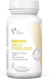 Produktbild von Vet Expert Daily Balance Uro und Sterilized Nahrungsergänzung für Hunde und Katzen Senior 30 Kapseln