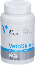 Produktbild von Vet Expert VetoSkin Haut-Fell-Supplement für kleine Hunde und Katzen mit 60 Kapseln