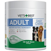 Produktbild von Vet's Best Daily Soft Chews Funktionssnack für erwachsene Hunde Huhn und Lachs 400 g - 400 g