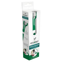 Produktbild von Vet's Best Zahnbürste für Hunde mit drei Köpfen in Grün aus Kunststoff - 1 Stk.