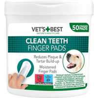 Produktbild von Vet's Best Zahnpflege Fingerpads zur Zahnreinigung für Hunde 50 Stück Weiß - 50 Stk.