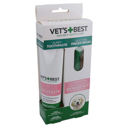 Vet's Best Zahnpflege-Set für Welpen mit Silikon-Fingerbürste und Zahnpasta 100 g - 100 g – Bild 1 von 4