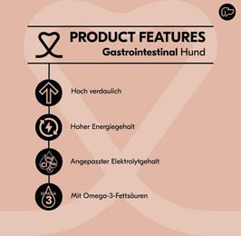 Produktbild von Vetality Gastrointestinal Diätfutter für Hunde zur Unterstützung der Magen-Darm-Verdauung 3 x 3 kg