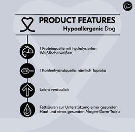 Produktbild von Vetality Hypoallergenes Hundefutter für alle Altersstufen 3 kg