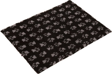 Produktbild von Vetbed Isobed SL Paw Hundedecke schwarz/grau 75 x 50 cm allergikerfreundlich