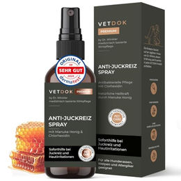 VetDok by Dr. Winkler Anti-Juckreiz und Wundspray mit Manuka-Honig für Hunde, Katzen, Pferde und Kleintiere 75ml – Bild 1 von 4
