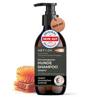 Produktbild von VetDok by Dr. Winkler dermatologisches Hundeshampoo mit Manuka-Honig und Chlorhexidin hypoallergen für Welpen und alle Hunderassen 250ml