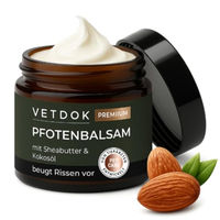 Produktbild von VetDok by Dr. Winkler Pfotenbalsam Pfotensalbe für Hund und Katze mit Sheabutter Kokosöl und Kakaobutter 60ml