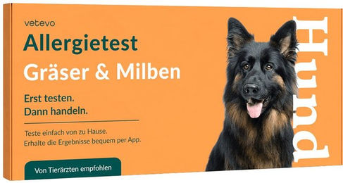 vetevo Allergietest für Hunde gegen Gräser und Milben – Bild 1 von 3