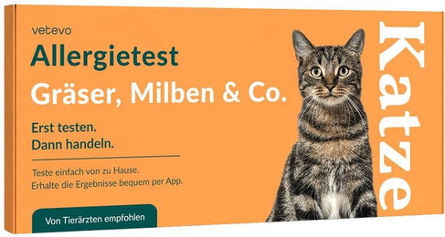 vetevo Allergietest für Katzen gegen Gräser und Milben – Bild 1 von 2