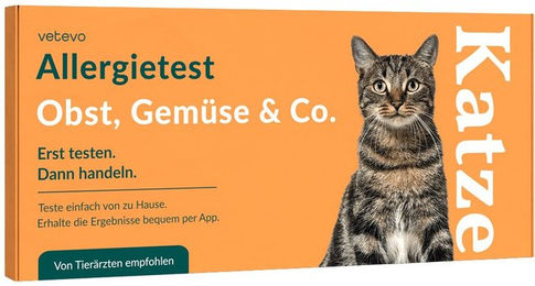 vetevo Allergietest für Katzen zur Überprüfung von Gemüse und Getreide – Bild 1 von 2