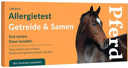 vetevo Allergietest für Pferde gegen Getreide, Samen und Nüsse – Bild 1 von 3