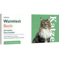 Produktbild von vetevo Wurmtest Basic für Katzen zur Untersuchung auf Spulwürmer und Hakenwürmer