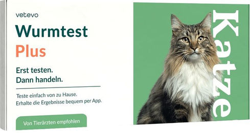 vetevo Wurmtest Plus für Katzen inklusive Lungenwürmer – Bild 1 von 4