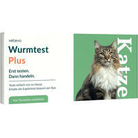 Produktbild von vetevo Wurmtest Plus für Katzen inklusive Lungenwürmer