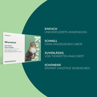 Produktbild von vetevo Wurmtest Pro für Katzen inklusive Giardien-Test