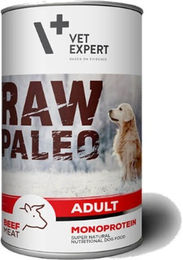 Produktbild von VETEXPERT Hundenassfutter Raw Paleo Adult Rind Stückchen in Sauce, getreidefrei und glutenfrei, 400g - 400 g