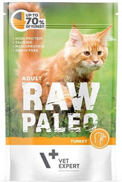 VETEXPERT Katzen-Nassfutter Raw Paleo Adult Truthahn Stückchen in Gelee getreidefrei monoprotein 100g – Bild 1 von 1