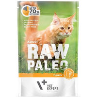 Produktbild von VETEXPERT Katzen-Nassfutter Raw Paleo Adult Truthahn Stückchen in Gelee getreidefrei monoprotein 100g