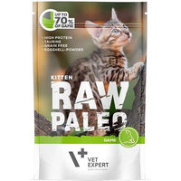 Produktbild von VETEXPERT Katzen-Nassfutter Raw Paleo Kitten Wild Stückchen in Gelee getreidefrei 100g