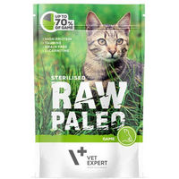 Produktbild von VETEXPERT Katzen-Nassfutter Raw Paleo Sterilised Wild Stückchen in Gelee getreidefrei monoprotein 100g - 100 g