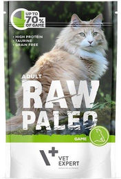 Produktbild von VetExpert Katzen-Nassfutter Raw Paleo Wild Stückchen in Gelee Adult Getreidefrei Monoprotein 100g - 100 g