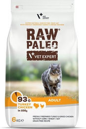 Produktbild von VETEXPERT Raw Paleo Adult Katzenfutter Pute und Huhn getreidefrei 6 kg - 6 kg