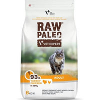Produktbild von VETEXPERT Raw Paleo Adult Katzenfutter Pute und Huhn getreidefrei 6 kg - 6 kg