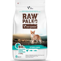 Produktbild von VETEXPERT Raw Paleo Getreidefreies Katzenfutter Huhn Thunfisch Lachs für kastrierte Katzen 6 kg
