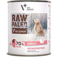 Produktbild von VETEXPERT Raw Paleo Hundefutter Schweinefleisch Adult Getreidefrei Monoprotein 800g Dose - 800 g