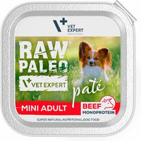 Produktbild von VETEXPERT Raw Paleo Pate Adult Mini Rind Getreidefrei Hypoallergen Monoprotein 150g - 150 g