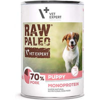 Produktbild von VETEXPERT Raw Paleo Schweinefleisch Welpen Nassfutter Getreidefrei Monoprotein 400g Dose